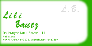 lili bautz business card